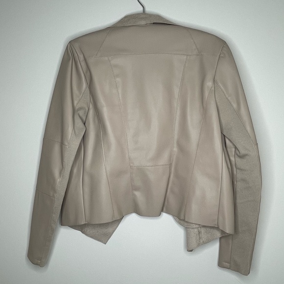 Bagatelle Blush Open Front Faux Leather/Suede Jacket S - Picture 2 of 4